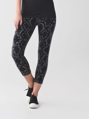 Lululemon Wunder Under Crop Snakeskin